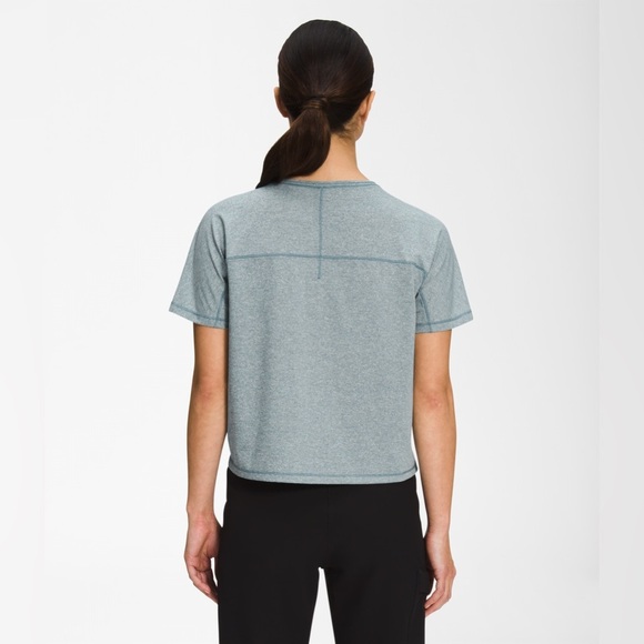 THE NORTH FACE EA Dawndream Relaxed Short Sleeve in Goblin Blue Heather - Picture 7 of 8